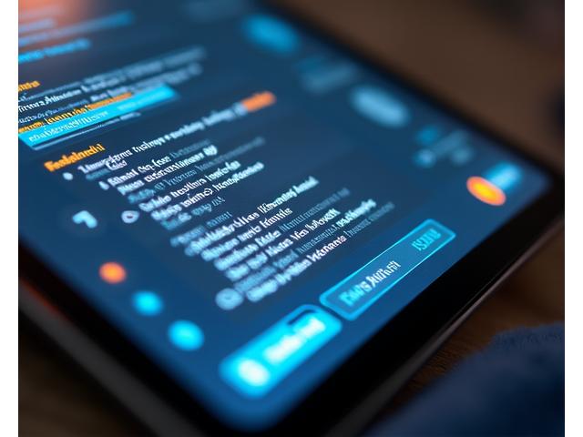 Detailansicht einer KI-Bildgenerierungssoftware auf einem Tablet