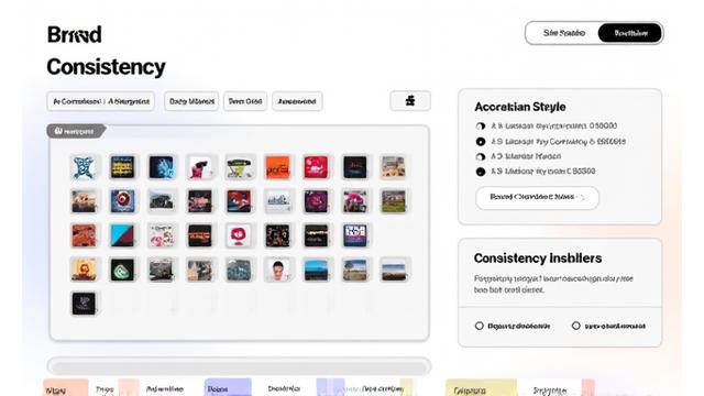 KI-Markenkonsistenz-Dashboard mit Farbpaletten und Logo-Integration